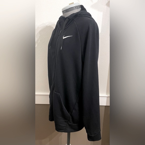 Nike Mens Full Zip DriFit Hooded Sweatshirt Black Size Medium Activewear - Picture 5 of 8